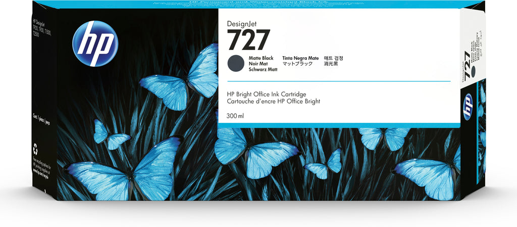 HP Genuine Extra High Capacity C1Q12A 727 Matte Black Ink 300ml T920