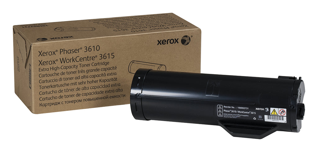 Genuine Xerox 106R02731 Black Extra High Capacity Toner Phaser 3610 WorkCentre 3615 3655 25,300 pages