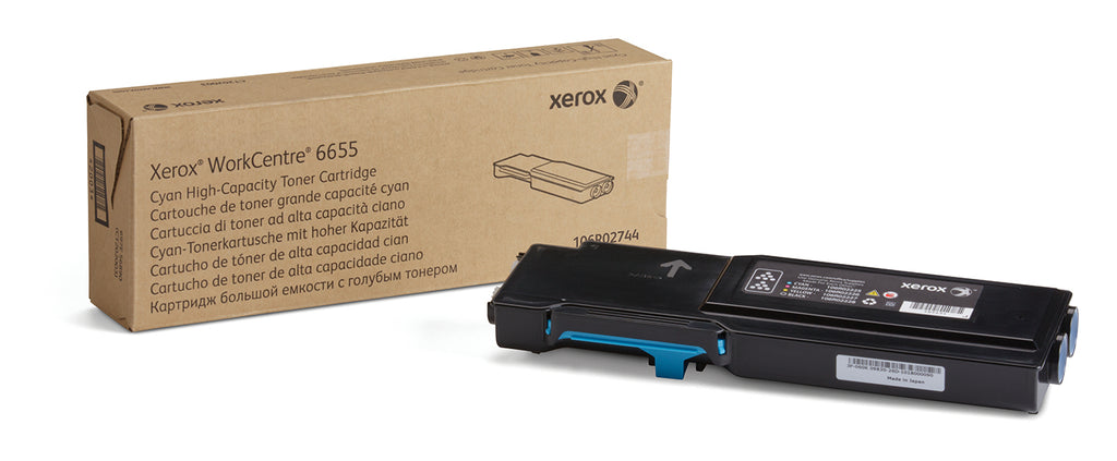 Genuine Xerox 106R02744 Cyan Toner WorkCentre 6655 7,500 pages