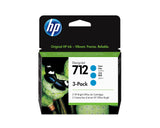 HP Genuine 3ED77A / 712 Ink cartridge cyan (3 pack) 29ml for HP DesignJet T 200
