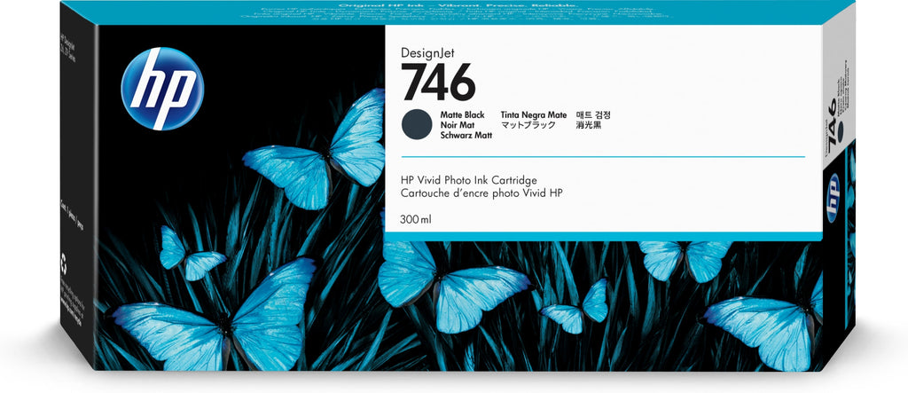 HP Genuine P2V83A / 746 Matte Black Ink 300ml for HP DesignJet Z 6/9+
