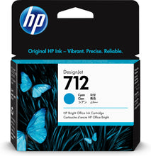 Load image into Gallery viewer, HP Genuine 3ED67A / 712 Ink cartridge cyan 29ml for HP DesignJet T 200